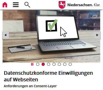 Requirements for consent layers (LFD Lower Saxony)