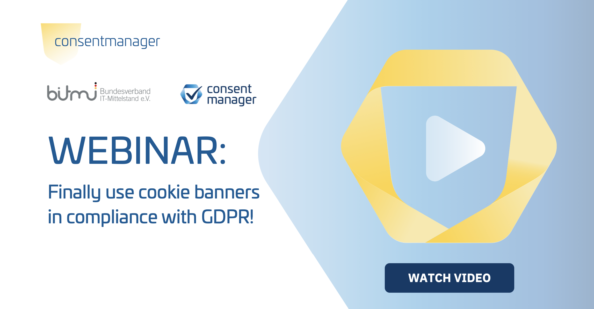 Webinar: Finally use cookie banners GDPR-compliant