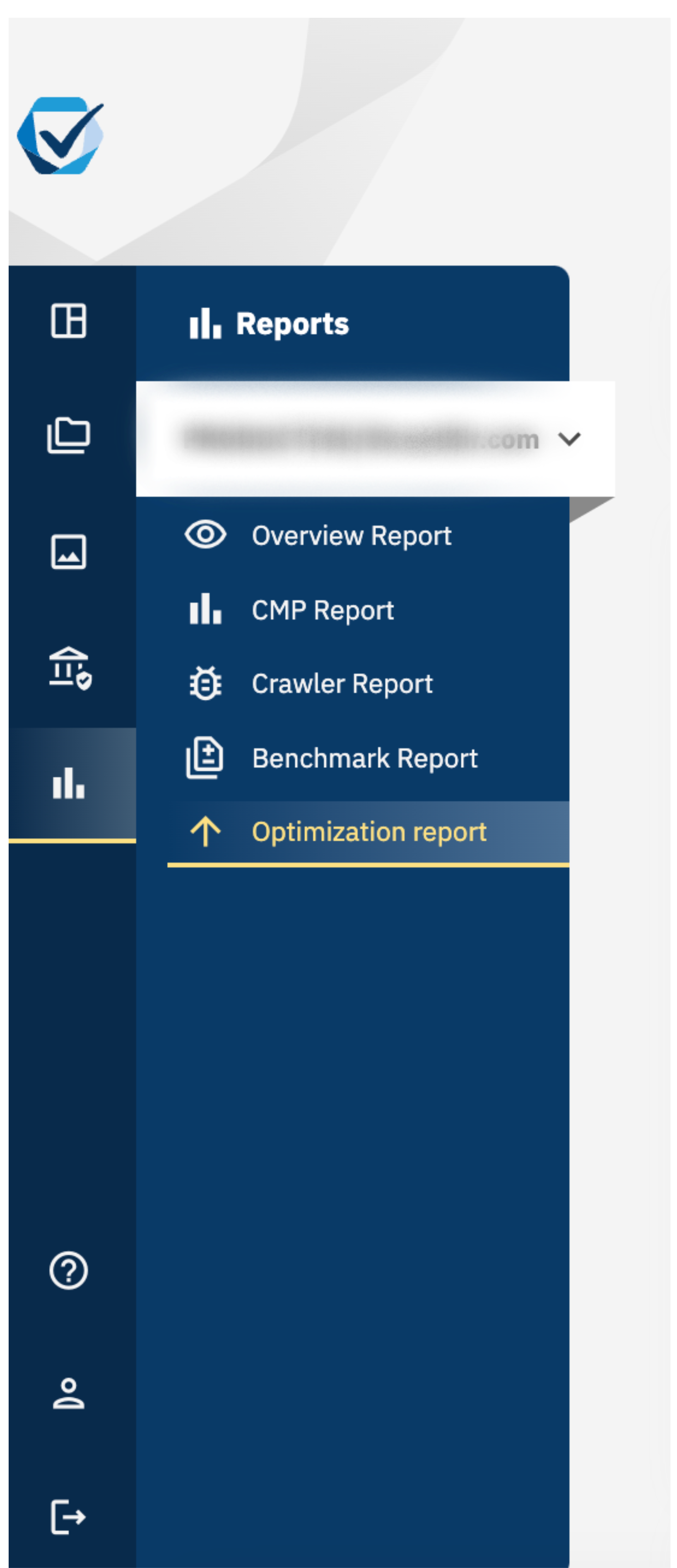 Screenshot aller Berichte auf dem consentmanager Dashboard