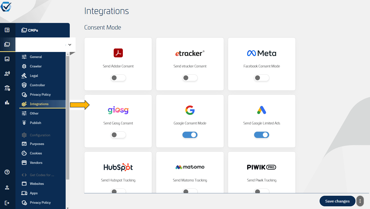 consentmanager Tool Spotlight: Integration options in the CMP Dashboard