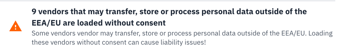 Compliance Monitor Vendor Issues